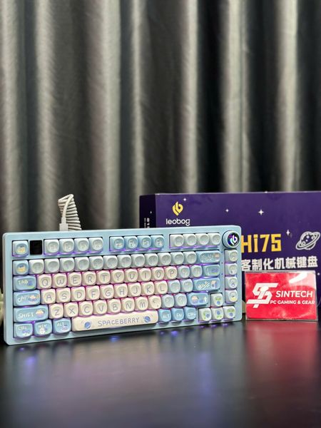 Phím Cơ Leobog Hi75 (Space Berry Switch Xanh Dương Trắng) Có Dây