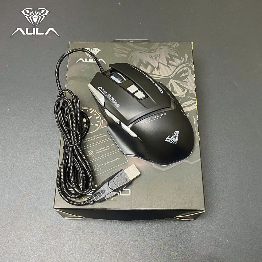 Chuột Gaming Aula có dây S12 PRO ĐEN tại Sintech