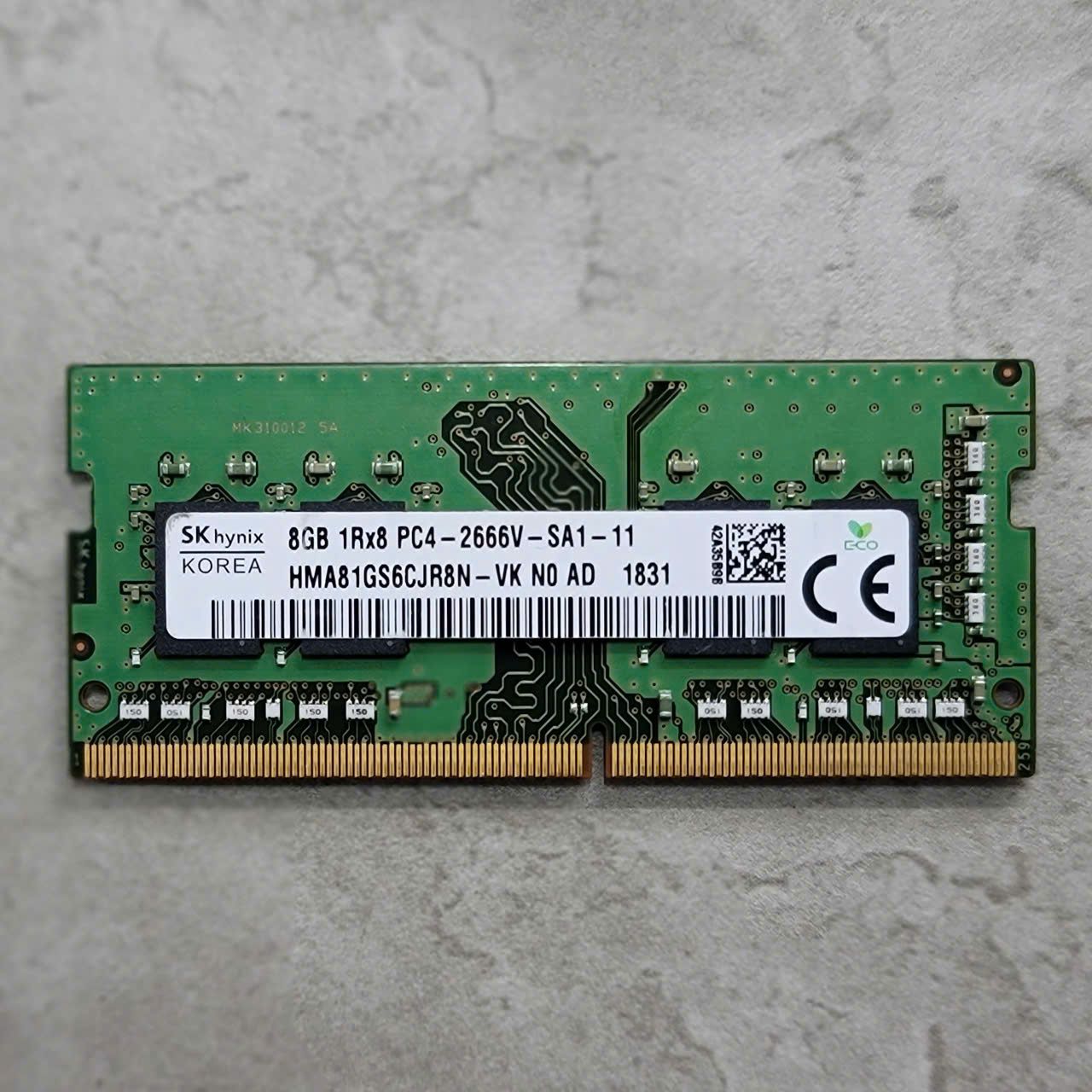 Ram Laptop DDR4 Hynix 8GB 1Rx8 PC4-2666V (HMA81GS6CJR8N-VK) - Main Image