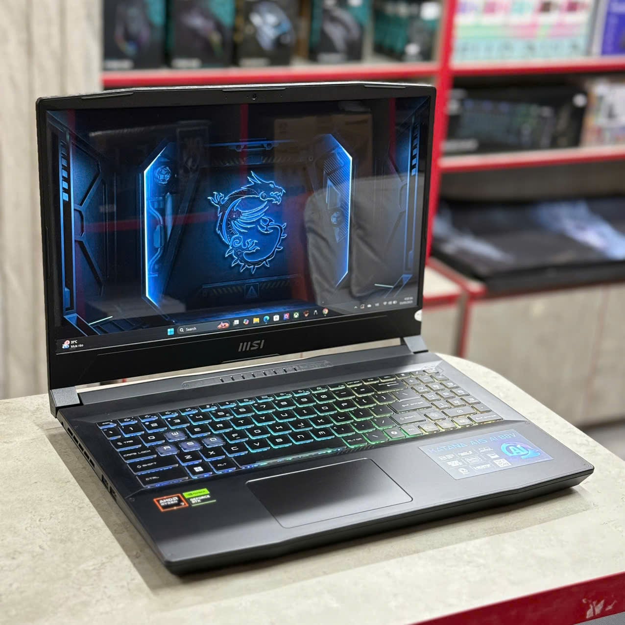 Laptop MSI Gaming Katana A15 AI B8VE-402VN R7 8845HS/16GB/512GB/15.6"FHD/RTX4050 6GB/Win 11