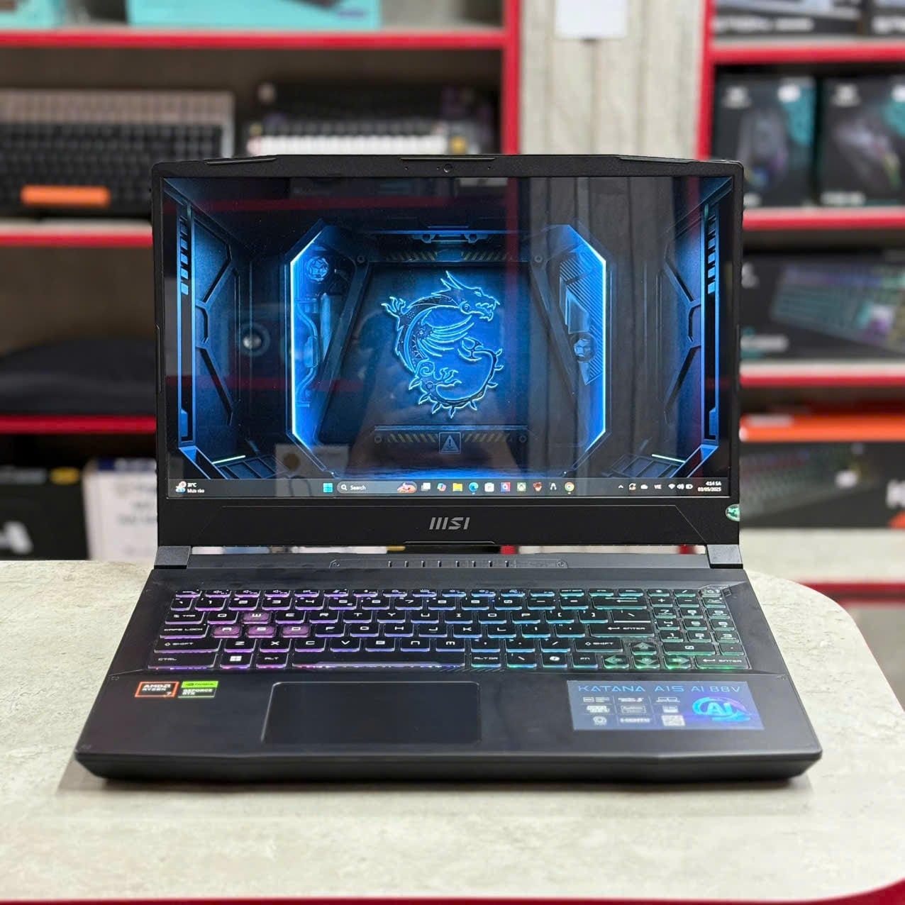Laptop MSI Gaming Katana A15 AI B8VE-402VN R7 8845HS/16GB/512GB/15.6"FHD/RTX4050 6GB/Win 11