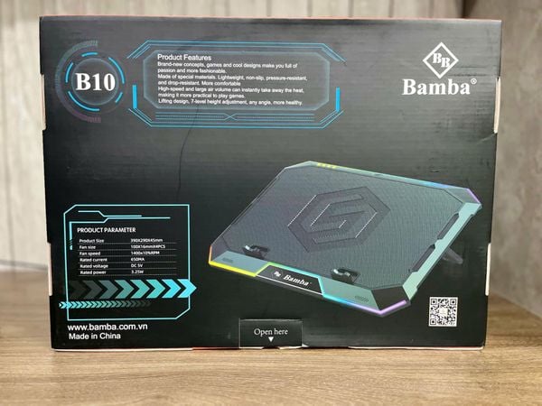 Đế tản nhiệt Laptop Bamba B10 (4 quạt) RGB