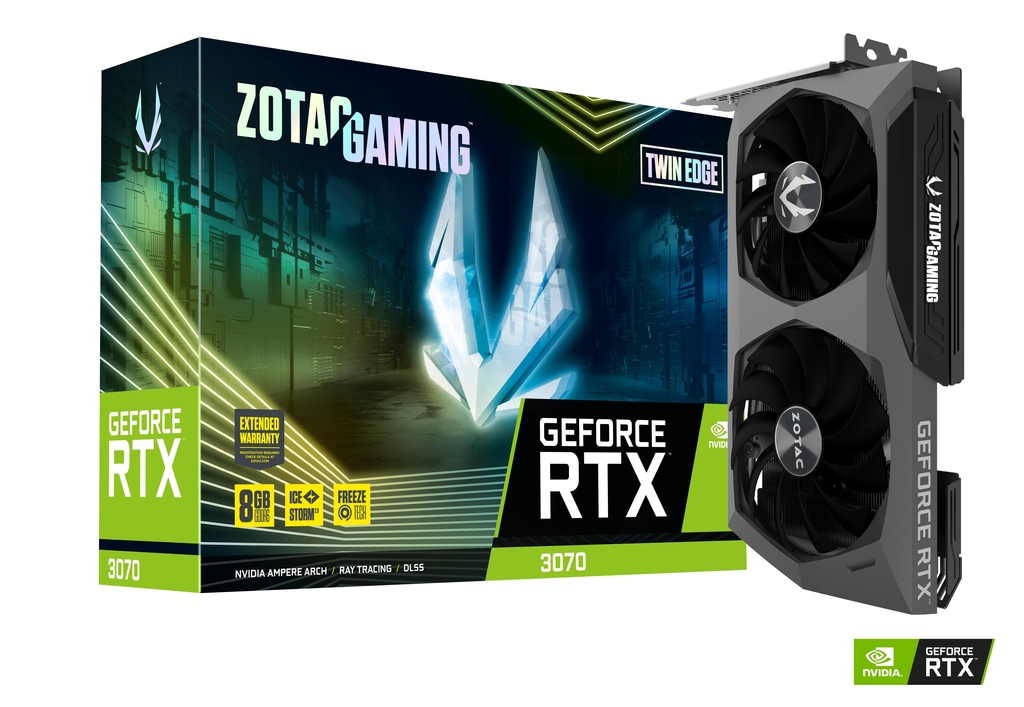 ZOTAC Gaming RTX 3070 Twin Edge OC 8GB GDDR6 Card màn hình ZOTAC Gaming RTX 3070 Twin Edge OC 8GB GDDR6 mặt trước