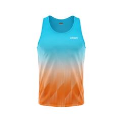Custom Sports Tank Tops & Singlets - Gradient Orgage Blue