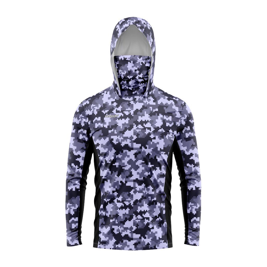 Fishing shirt with camo pattern