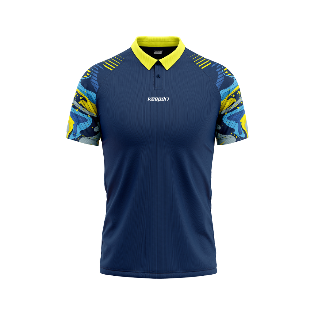 Custom Pickleball & Tennis Polo – Ocean Pattern