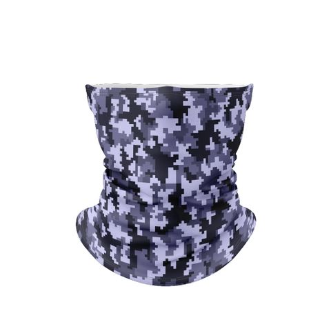 Gray pixel pattern sports scarf