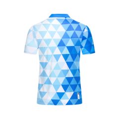 Custom Pickleball & Tennis Polo – Blue Polygonal