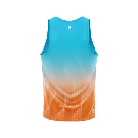 Custom Sports Tank Tops & Singlets - Gradient Orgage Blue