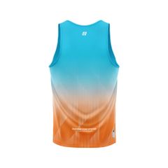 Custom Sports Tank Tops & Singlets - Gradient Orgage Blue