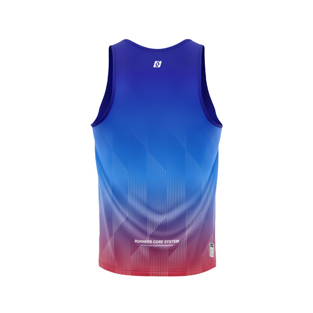 Custom Sports Tank Tops & Singlets - Gradient Blue Red