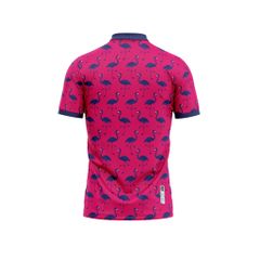 Flamingo pattern polo shirts