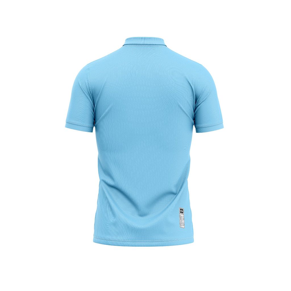 Blue pattern polo shirts