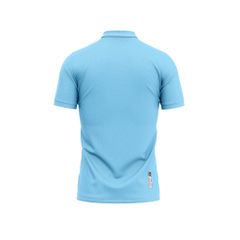Blue pattern polo shirts