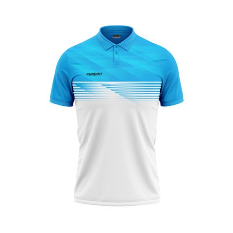 Áo Pickleball - Tennis polo hoa tiết xanh ya