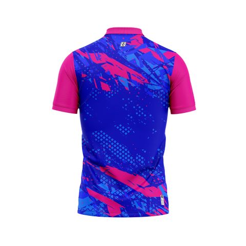 Áo Pickleball - Tennis polo họa tiết xanh bích phối màu