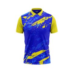 Áo Pickleball - Tennis polo họa tiết xanh bích phối màu