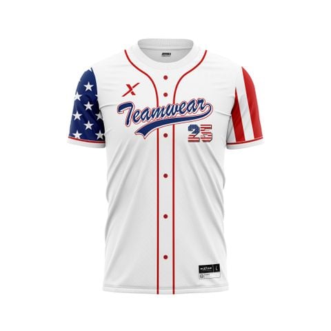 Custom Baseball Jerseys - USA Flag Pattern BB03