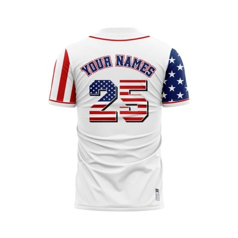 Custom Baseball Jerseys - USA Flag Pattern BB03