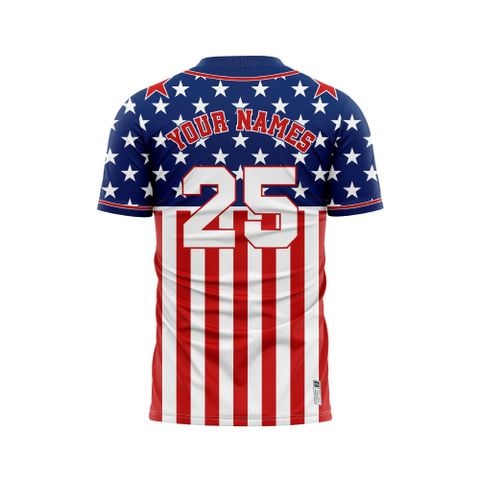 Custom Baseball Jerseys - USA Flag Pattern BB01