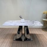  Bàn Ăn Inox Tráng Gương Mặt Đá Selene HAK69 