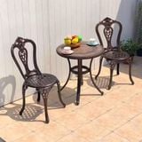  Bộ Bàn Ghế Nhôm Đúc Mặt Đá Ngoài Trời DPBV17+DPAV002 