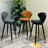  Ghế Bar Da Nệm Chân Sắt Giả Gỗ DPE28A 