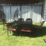  Bộ Bộ Bàn Chữ Nhật Nhôm Đúc Ngoài Trời DPBV08 + DPAV4 