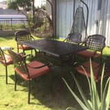  Bộ Bộ Bàn Chữ Nhật Nhôm Đúc Ngoài Trời DPBV08 + DPAV4 