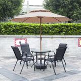  Bàn Tròn Ngoài Trời Khung Thép Mặt Kính Cường Lực DPBV27 
