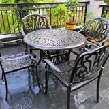  Bàn Tròn Sân Vườn Nhôm Đúc BN03 