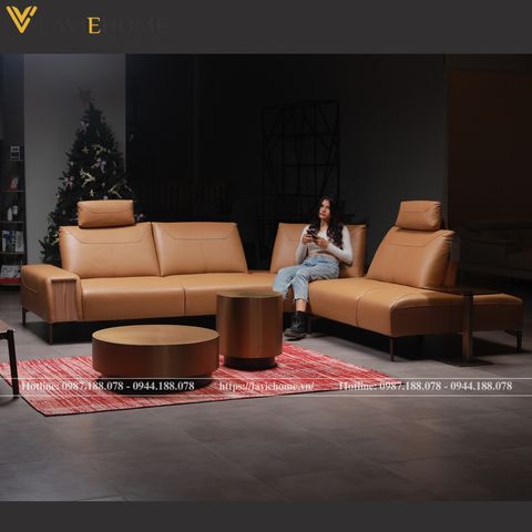  Sofa Da Italia Felicita 1070 - Đẳng Cấp Châu Âu, Sang Trọng Và Tinh Tế 