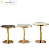  Bàn Tròn Chân Inox Mạ Vàng DPB28 – Sang Trọng, Hiện Đại, Đẳng Cấp 