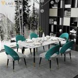  Bộ Bàn Ăn Mặt Đá Hebe + Ghế Saarine 