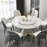  Bàn Ăn Tròn 2 Mặt Đá Xoay Melisa 