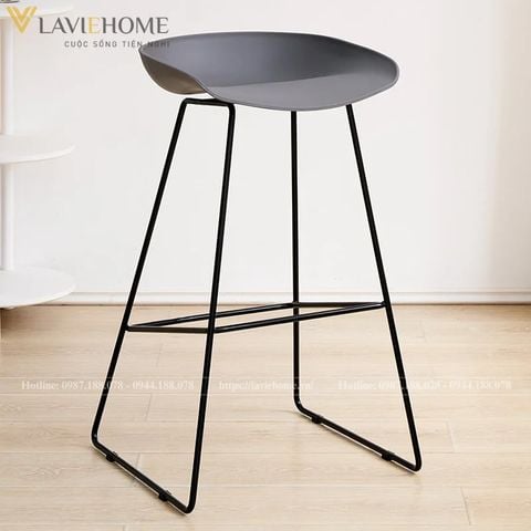  Ghế Bar Nhựa PP Chân Sắt S3021 