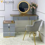  Bàn Trang Điểm AKBP22 – Hiện Đại, Tiện Lợi Với Loa, Sạc Không Dây Và Mặt Kính Cường Lực 