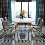  Bộ Bàn Ăn Mặt Đá Agnes Ghế Aurora Thiết Kế Hiện Đại 
