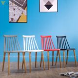  Ghế Nhựa PP Chân Sắt Giả Gỗ S3044 – Đơn Giản & Hiện Đại 