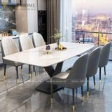  Bộ Bàn Ăn Mặt Đá Fiona + Ghế Ăn Monet 