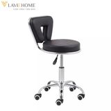  Ghế Cafe Da Tam Giác Chân Bánh Xe Xoay DPAC3 