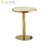  Bàn Tròn Chân Inox Mạ Vàng DPB28 – Sang Trọng, Hiện Đại, Đẳng Cấp 