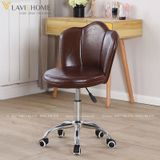  Ghế Cafe Vương Miện Chân Bánh Xe Xoay DPAC4 