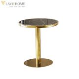  Bàn Tròn Chân Inox Mạ Vàng DPB28 – Sang Trọng, Hiện Đại, Đẳng Cấp 