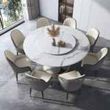  Bàn Ăn Tròn 2 Mặt Đá Xoay Melisa 