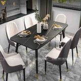  Bộ Bàn Ăn Mặt Đá Hebe + Ghế Ăn Monet 