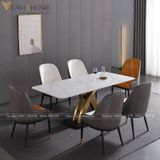  Bộ Bàn Ăn Mặt Đá Sakuzi + Ghế Monet - Phong Cách Sang Trọng Và Hiện Đại 