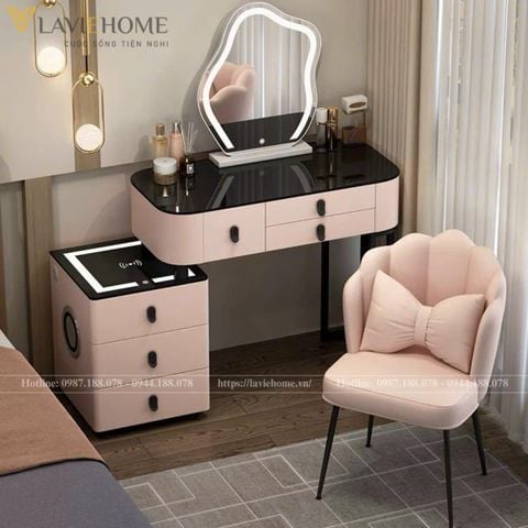  Bàn Trang Điểm AKBP27 – Sang Trọng, Hiện Đại Với Loa Bluetooth Và Sạc Không Dây 