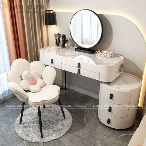  Bàn Trang Điểm AKBP016 – Thiết Kế Sang Trọng, Hiện Đại với Mặt Đá hoặc Kính Cường Lực 
