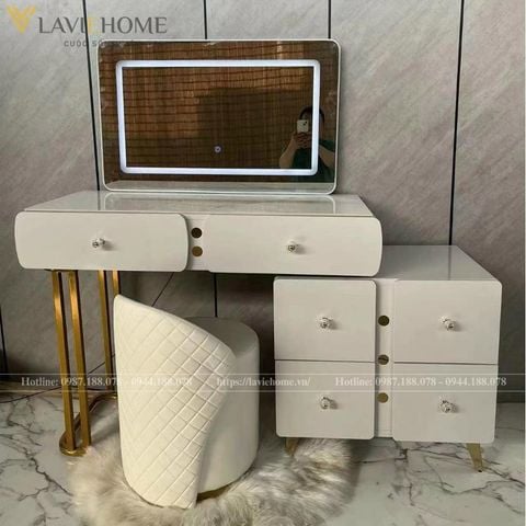  Bàn Trang Điểm AKY845 – Vẻ Đẹp Sang Trọng Với Gương LED Hiện Đại 